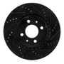 R1 86-86 Saab 9000 Front Left Drilled & Slotted Black Brake Rotor