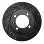 R1 81-87 Saab 900 Front Right Drilled & Slotted Black Brake Rotor