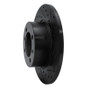 R1 81-87 Saab 900 Front Right Drilled & Slotted Black Brake Rotor