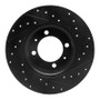 R1 81-87 Saab 900 Front Left Drilled & Slotted Black Brake Rotor