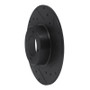 R1 62-80 MG MGB Front Right Drilled & Slotted Black Brake Rotor