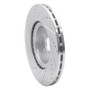 R1 07-16 Volvo S60 Front Right Drilled & Slotted Silver Brake Rotor