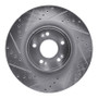 R1 18-20 Genesis G80 Front Left Drilled & Slotted Silver Brake Rotor