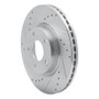 R1 13-25 Nissan ALTIMA Front Left Drilled & Slotted Silver Brake Rotor