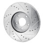 R1 07-17 Nissan Juke Front Left Drilled & Slotted Silver Brake Rotor