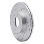 R1 12-25 Dodge Attitude (Mexico) Front Left Drilled & Slotted Silver Brake Rotor