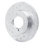 R1 75-82 Nissan 210 Front Left Drilled & Slotted Silver Brake Rotor