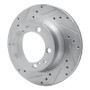 R1 87-97 Porsche 944 Except Turbo Rear Left Drilled & Slotted Silver Brake Rotor