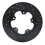 R1 15-25 Ford Transit-150 Rear Right Drilled & Slotted Black Brake Rotor
