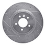R1 06-17 Land Rover Discovery Front Left Drilled & Slotted Silver Brake Rotor