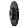 R1 16-25 Fiat 124 Spider Front Right Drilled & Slotted Black Brake Rotor
