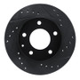 R1 93-03 Ford Probe Front Right Drilled & Slotted Black Brake Rotor