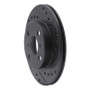 R1 91-99 Toyota Paseo Front Right Drilled & Slotted Black Brake Rotor