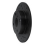 R1 85-86 Toyota MR2 Rear Right Drilled & Slotted Black Brake Rotor