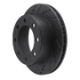 R1 99-05 Ford F-250 2WD (Super Duty) Rear Left Drilled & Slotted Black Brake Rotor