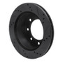R1 99-05 Ford F-250 2WD (Super Duty) Rear Left Drilled & Slotted Black Brake Rotor