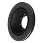 R1 12-21 Nissan NV1500 Rear Right Drilled & Slotted Black Brake Rotor