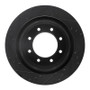 R1 12-21 Nissan NV1500 Rear Right Drilled & Slotted Black Brake Rotor
