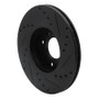 R1 93-06 Infiniti G20 Front Left Drilled & Slotted Black Brake Rotor