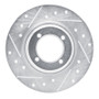 R1 81-84 Toyota Starlet Front Left Drilled & Slotted Silver Brake Rotor