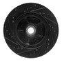 R1 68-73 Ford Mustang Front Right Drilled & Slotted Black Brake Rotor