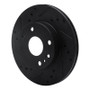 R1 94-97 Ford Aspire Front Left Drilled & Slotted Black Brake Rotor