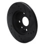 R1 94-97 Ford Aspire Front Left Drilled & Slotted Black Brake Rotor