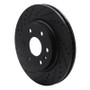 R1 07-17 Buick Enclave Front Left Drilled & Slotted Black Brake Rotor