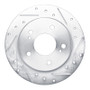 R1 94-98 Nissan 240SX Rear Right Drilled & Slotted Silver Brake Rotor