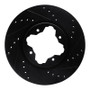 R1 91-97 Acura CL Front Right Drilled & Slotted Black Brake Rotor