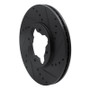R1 92-98 Acura TL Front Right Drilled & Slotted Black Brake Rotor