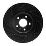 R1 09-17 Buick Regal Front Right Drilled & Slotted Black Brake Rotor