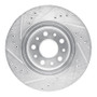 R1 05-09 Ford Five Hundred Front Right Drilled & Slotted Silver Brake Rotor