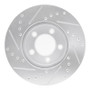 R1 91-00 Ford Windstar Front Right Drilled & Slotted Silver Brake Rotor