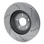 R1 04-08 Cadillac CTS Front Left Drilled & Slotted Silver Brake Rotor