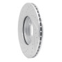 R1 11-16 Mini Cooper Paceman Front Right Drilled & Slotted Silver Brake Rotor