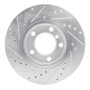 R1 11-16 Mini Cooper Paceman Front Right Drilled & Slotted Silver Brake Rotor