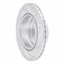 R1 07-19 BMW X6 Rear Left Drilled & Slotted Silver Brake Rotor