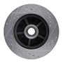 R1 1988-1991 Chevrolet C1500 Front Left Drilled & Slotted Silver Brake Rotor