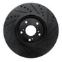 R1 2013-2025 Acura Integra Front Left Drilled & Slotted Black Brake Rotor