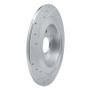 R1 2021-2025 Acura TLX Rear Right Drilled & Slotted Silver Brake Rotor