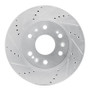 R1 05-19 Chevrolet Silverado 1500 Front Left Drilled & Slotted Silver Brake Rotor