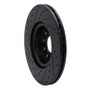 R1 2005-2025 Audi A3 Quattro Front Right Drilled & Slotted Black Brake Rotor