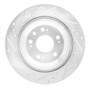 R1 2005-2012 Acura RL Rear Right Drilled & Slotted Silver Brake Rotor