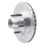 R1 1982-1995 Buick Regal Front Right Drilled & Slotted Silver Brake Rotor