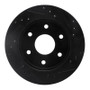 R1 1988-1991 Chevrolet K1500 Front Left Drilled & Slotted Black Brake Rotor