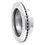 R1 2011-2025 Chevrolet Silverado 3500 HD Front Right Drilled & Slotted Silver Brake Rotor