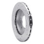 R1 2006-2015 Jaguar XJR Rear Right Drilled & Slotted Silver Brake Rotor