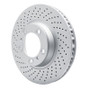 DFC 99-23 Porsche 718 Cayman Left Front Drilled Hi-Carbon Alloy Geomet Coated Rotor