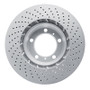 DFC 99-23 Porsche 718 Cayman Left Front Drilled Hi-Carbon Alloy Geomet Coated Rotor